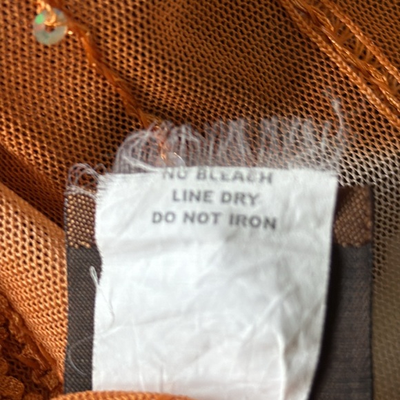 Vintage Y2K Lace Trim Sequin Babydoll Top Fairy Festival Hippie Dainty 90s M/L - Picture 12 of 14